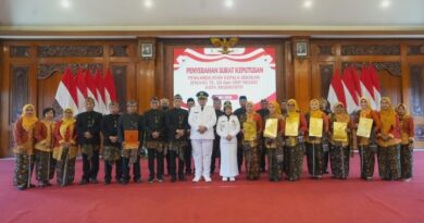 Wali Kota Mojokerto Resmi Serahkan SK kepada 7 Kepala Sekolah Terpilih